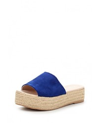Женские синие замшевые босоножки от Clowse