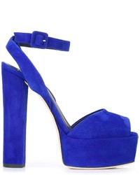 Женские синие замшевые босоножки от Giuseppe Zanotti Design