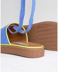 Женские синие замшевые босоножки от Clover Canyon