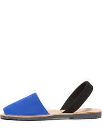 Женские синие замшевые босоножки от Zero Maria Cornejo
