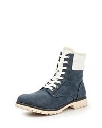 Женские синие замшевые ботинки от Keddo