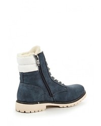 Женские синие замшевые ботинки от Keddo