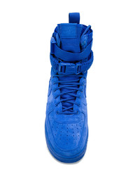 Мужские синие замшевые высокие кеды от Nike