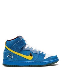 Мужские синие замшевые высокие кеды от Nike