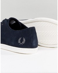 Мужские синие замшевые кеды от Fred Perry