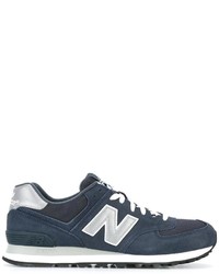 Мужские синие замшевые кеды от New Balance