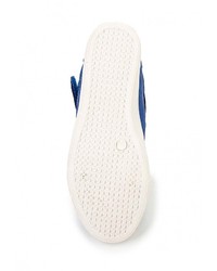 Синие замшевые кроссовки на танкетке от Burlesque