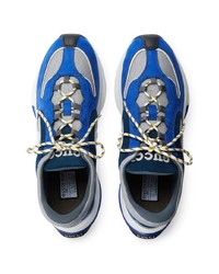 Мужские синие замшевые кроссовки от Gucci