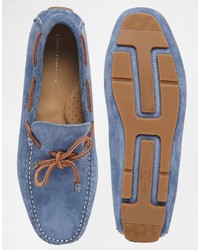 Мужские синие замшевые лоферы от Tommy Hilfiger