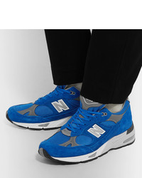 Мужские синие замшевые низкие кеды от New Balance