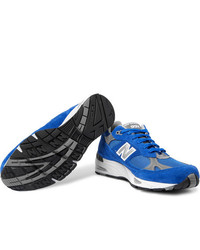 Мужские синие замшевые низкие кеды от New Balance