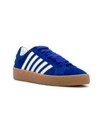 Мужские синие замшевые низкие кеды от DSQUARED2