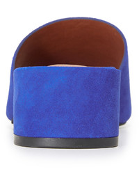 Синие замшевые сабо от Jeffrey Campbell