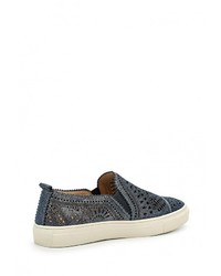 Женские синие замшевые слипоны от Covani