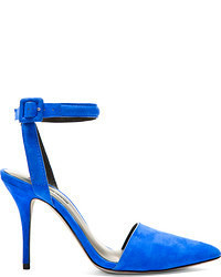 Синие замшевые туфли с вырезом от Alexander Wang