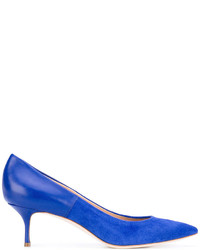 Синие замшевые туфли от Casadei