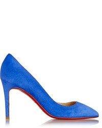 Синие замшевые туфли от Christian Louboutin