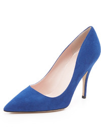 Синие замшевые туфли от Kate Spade