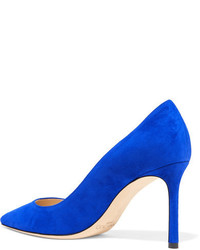 Синие замшевые туфли от Jimmy Choo