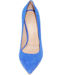 Синие замшевые туфли от Tory Burch