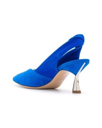 Синие замшевые туфли от Casadei