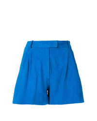 Женские синие замшевые шорты от Salvatore Santoro