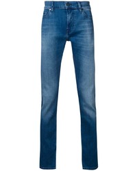 Мужские синие зауженные джинсы от 7 For All Mankind