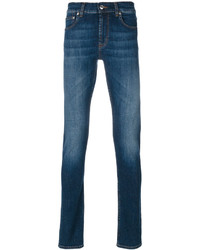 Мужские синие зауженные джинсы от Alexander McQueen