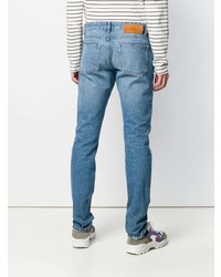 Мужские синие зауженные джинсы от Ami Paris