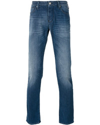 Мужские синие зауженные джинсы от Armani Jeans