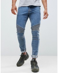 Мужские синие зауженные джинсы от ASOS DESIGN