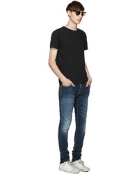 Мужские синие зауженные джинсы от Nudie Jeans