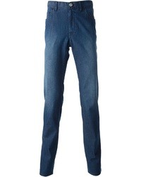 Мужские синие зауженные джинсы от Brioni