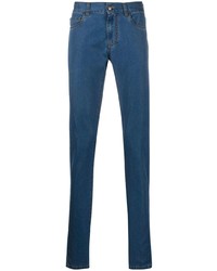Мужские синие зауженные джинсы от Canali