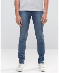 Мужские синие зауженные джинсы от Cheap Monday