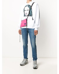 Мужские синие зауженные джинсы от Off-White