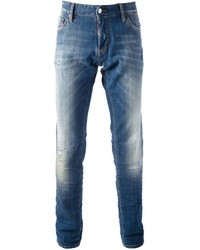 Мужские синие зауженные джинсы от DSquared