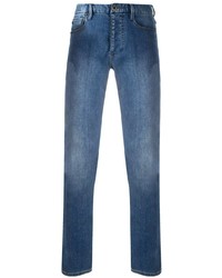 Мужские синие зауженные джинсы от Emporio Armani