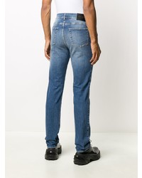 Мужские синие зауженные джинсы от Givenchy