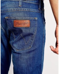 Мужские синие зауженные джинсы от Wrangler