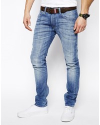 Мужские синие зауженные джинсы от Lee