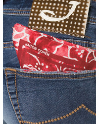 Мужские синие зауженные джинсы от Jacob Cohen