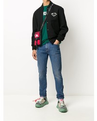 Мужские синие зауженные джинсы от Off-White