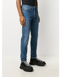 Мужские синие зауженные джинсы от Givenchy
