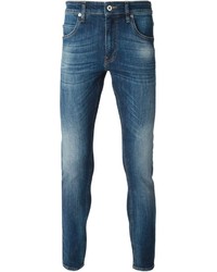 Мужские синие зауженные джинсы от Love Moschino