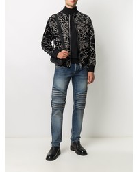 Мужские синие зауженные джинсы от Balmain