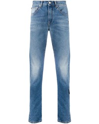 Мужские синие зауженные джинсы от Off-White