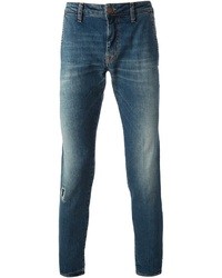 Мужские синие зауженные джинсы от (+) People