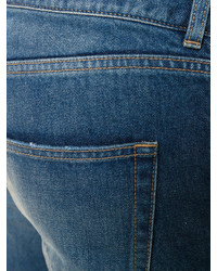 Мужские синие зауженные джинсы от Saint Laurent