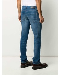 Мужские синие зауженные джинсы от BOSS